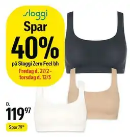 Føtex Spar 40% på Sloggi Zero Feel bh tilbud