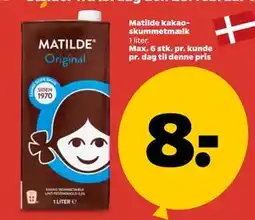 Netto Matilde kakaoskummetmælk tilbud