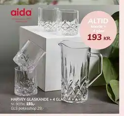 Daells Bolighus HARVEY GLASKANDE + 4 GLAS tilbud