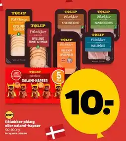 Netto Pålækker pålæg eller salami-hapser tilbud
