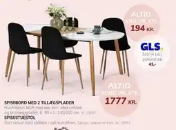Daells Bolighus SPISEBORD MED 2 TILLÆGSPLADER tilbud