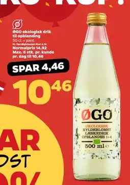 Netto ØGO økologisk drik til opblanding tilbud