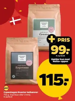 Netto Copenhagen Roaster helbønner tilbud