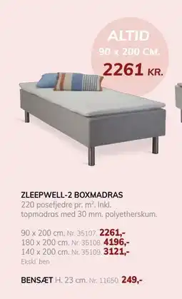 Daells Bolighus ZLEEPWELL-2 BOXMADRAS tilbud