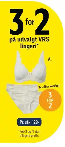 Føtex 3 FOR 2 på udvalgt VRS lingeri tilbud