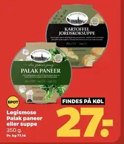 Netto Løgismose Palak paneer eller suppe tilbud