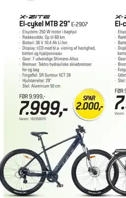 Thansen El-cykel MTB 29 tilbud