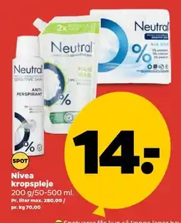 Netto Nivea kropspleje tilbud