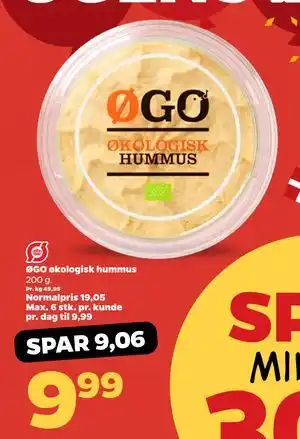 Netto ØGO økologisk hummus tilbud