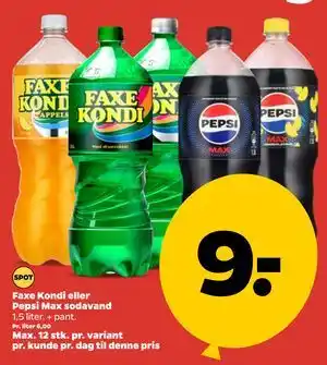 Faxe Kondi eller Pepsi Max sodavand
