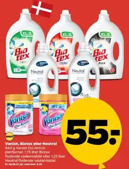 Netto Vanish, Biotex eller Neutral tilbud