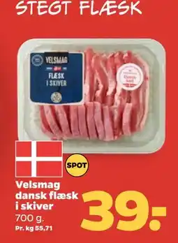 Netto Velsmag dansk flæsk i skiver tilbud