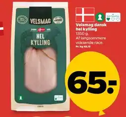 Netto Velsmag dansk hel kylling tilbud