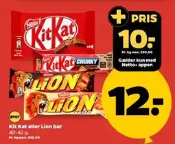 Netto Kit Kat eller Lion bar tilbud