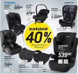 Thansen 40% PÅ ALLE AUTOSTOLE FRA SOLUZO tilbud
