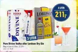 Otto Duborg Pure Divine Vodka eller Lordson Dry Gin tilbud