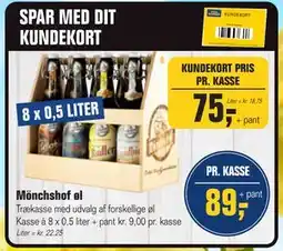 Otto Duborg Mönchshof øl tilbud