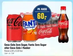 Otto Duborg Coca-Cola Zero Sugar, Fanta Zero Sugar eller Coca-Cola i flasker tilbud