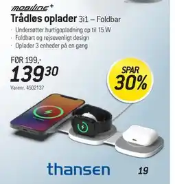 Thansen Trådløs oplader tilbud