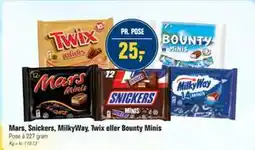 Otto Duborg Mars, Snickers, MilkyWay, Twix eller Bounty Minis tilbud
