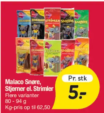 Malaco Snøre, Stjerner el. Strimler