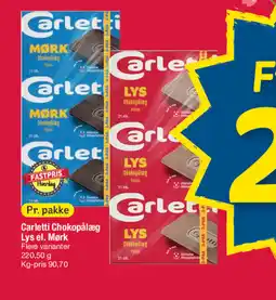 Fakta Tyskland Carletti Chokopålæg Lys el. Mørk tilbud