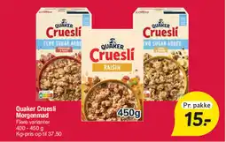 Fakta Tyskland Quaker Cruesli Morgenmad tilbud