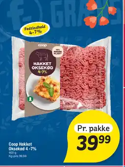 Fakta Tyskland Coop Hakket Oksekød 4 -7% tilbud