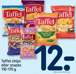 REMA 1000 Taffel chips eller snacks tilbud