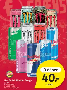 Fakta Tyskland Red Bull el. Monster Energy tilbud