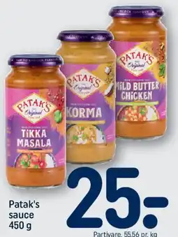 REMA 1000 Patak's sauce tilbud