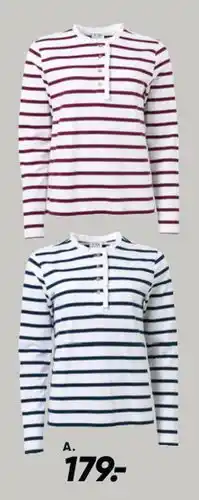 Bilka Striped long-sleeve tops and basic tees tilbud
