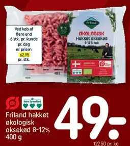 REMA 1000 Friland hakket økologisk oksekød tilbud