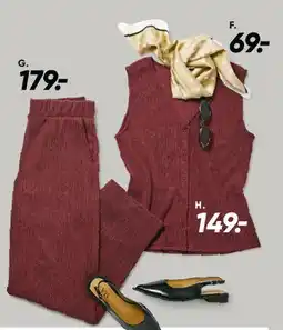 Bilka Burgundy trousers and matching vest tilbud