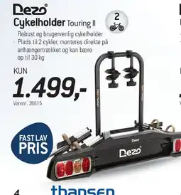Thansen Cykelholder Touring II tilbud