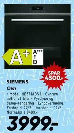 Bilka Siemens ovn tilbud