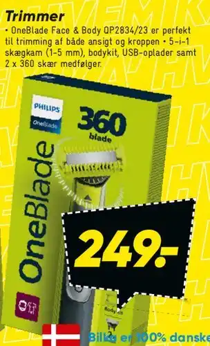 Bilka Philips OneBlade trimmer tilbud
