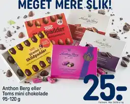 REMA 1000 Anthon Berg eller Toms mini chokolade tilbud