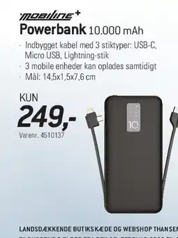 Thansen Powerbank 10.000 mAh tilbud