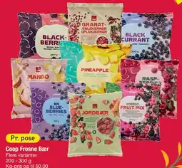 Fakta Tyskland Coop frosne bær / frugtmix tilbud