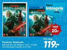 Bilka Predator: Badlands (DVD/Blu-ray) tilbud