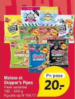Fakta Tyskland Malaco / Skippers småposer tilbud