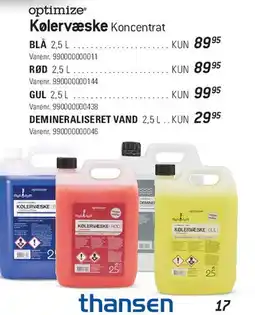 Thansen Kølervæske (koncentrat) tilbud