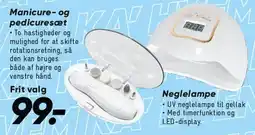 Bilka Manicure- og pedicuresæt / Neglelampe tilbud