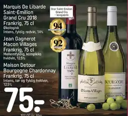 REMA 1000 Udvalgte franske vine: Marquis De Libarde / Jean Gagnerot / Maison Detour tilbud