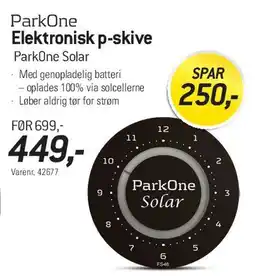 Thansen Elektronisk p-skive - ParkOne Solar tilbud