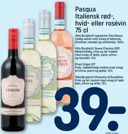 REMA 1000 Pasqua italiensk rød-, hvid- eller rosévin 75 cl tilbud