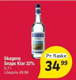 Fakta Tyskland Skagens Snaps Klar 32% (flaske) tilbud