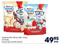 BorderShop Kinder Schoko-Bons (Original eller White) tilbud