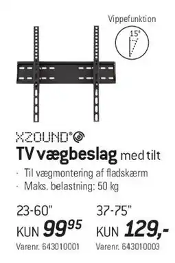 Thansen XZOUND TV-vægbeslag (tilt) tilbud